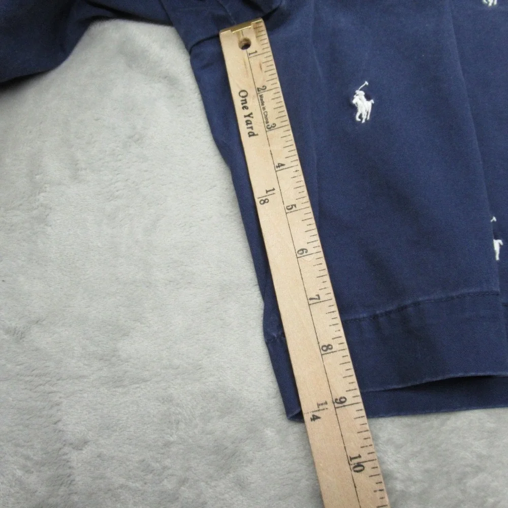 Polo Ralph Lauren Shorts Mens 35 Blue AOP Pony Stretch Classic Fit Casual Chino‎